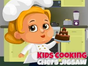 Rompecabezas de chef para niños que cocinan